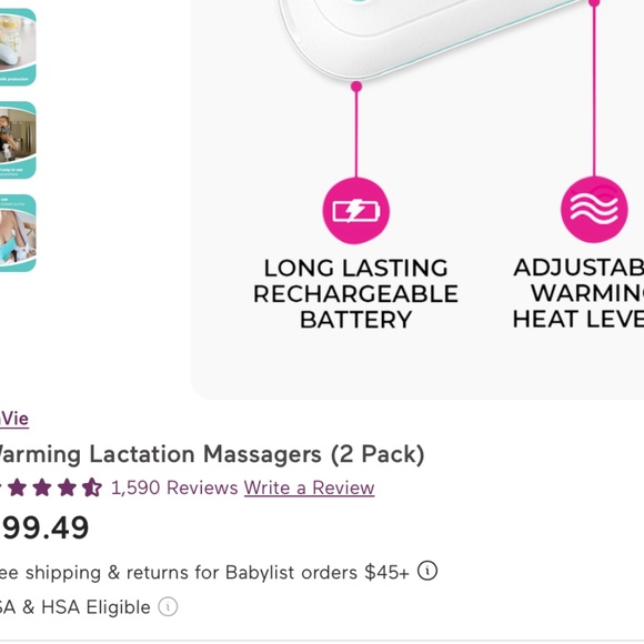 Lavie Warming Lactation Massage Pads - Picture 8 of 10